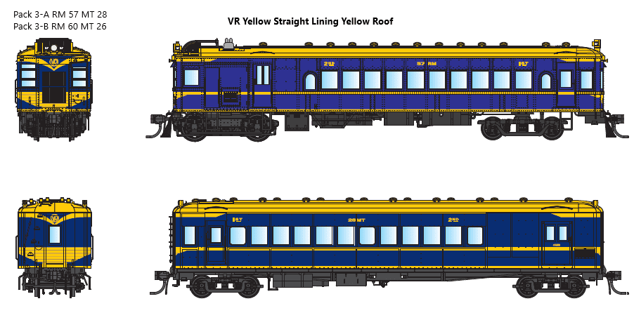 DERM DC Pack 003-A containing RM 57 + MT 28. VR RAILMOTORS - IDR MODELS NOW IN STOCK, Free Postage