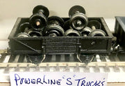 POWERLINE NSWGR S TRUCK WAGONS with load  KADEE COUPLERS METAL WHEELS WEATHERED. 2nd hand