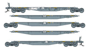 ART09  RRBY 5 PIECE 65m ARTICULATED CONTAINER WAGON PACIFIC NATIONAL #7126D RRAY SOUTHERN RAIL NOW IN STOCK