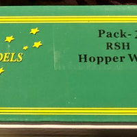 RSH Four Wheel Hopper Wagon, Very Light Weathered Pack2 - 4 wagons -  Eureka Models