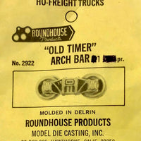 BOGIE: ROUNDHOUSE "Old Timer" Arch Bar #2922 with non metal wheels HO Scale 1 Pair Bogies