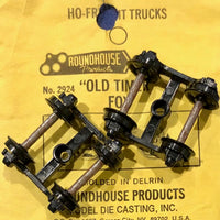 BOGIE: ROUNDHOUSE "OLD TIMER" FOX  #2924 with non metal wheels HO Scale 1 Pair Bogies