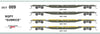 New re-run NQPY SUNRICE (OCY) #009 - pack of 4 wagons SUNRICE YELLOW 1985 - 63'Container Flat Wagons - SDS Models