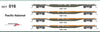 New re-run RQBY (OCY) #016 - Pacific National - pack of 4 wagons 2004 - 63'Container Flat Wagons - SDS Models