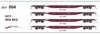 New re-run OCY #004 - pack of 4 wagons SAR RED 1975 - 63'Container Flat Wagons - SDS Models