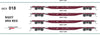 New re-run NQOY (OCY) #018 - pack of 4 wagons SAR RED 1983 - 63'Container Flat Wagons - SDS Models