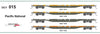 New re-run RQSY-RQBY (OCY) #015 - Pacific National - pack of 4 wagons 2004 - 63'Container Flat Wagons - SDS Models (Copy)