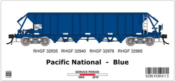SDS Models - RHGF Aggregate Wagon - VO 015 - Pacific National Blue