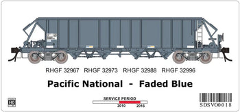 SDS Models - RHGF Aggregate Wagon - VO 018 - Pacific National Faded Blue