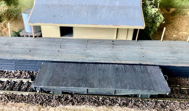 TE Flat wagon nswr built Wagon with Metal Wheels - Bogies - Detailed - Very good condition - 2nd hand - KIT MODELS