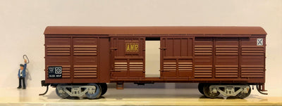 ALGX 103-P Bogie LOUVRE Van ANR (red). Opening Doors/ bogie/metal wheels/ Kadee couplers. TRAINORAMA MODEL
