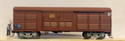 ALGX 151-S Bogie LOUVRE Van ANR (red). Opening Doors/ bogie/metal wheels/ Kadee couplers. TRAINORAMA MODEL