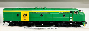 GM 4 AN -NEW RUN MODEL- GM CLASS DC LOCOMOTIVE GREEN - GOLD - DCC Ready 21 pin Trainorama