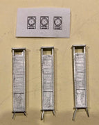 410 Indicator Board: Pkt of 3  No. 410 - OZZY MODELS: HO Railway: Pewter Metal Accessories