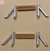 #140 Timber Buffer stop : Pkt of 2  No.140 - OZZY MODELS: HO Railway: Pewter Metal Accessories