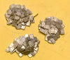 553 Sole Plate Piles: Pkt of 3  No. 553 - OZZY MODELS: HO Railway: pewter Metal Accessories