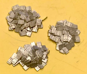 553 Sole Plate Piles: Pkt of 3  No. 553 - OZZY MODELS: HO Railway: pewter Metal Accessories