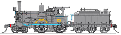 NOW IN STOCK - V6. Z1231 Pre Order Z12 Locomotive No 1231 all Black - Beyer Peacock tender, with Cowcatcher with DCC SOUND.