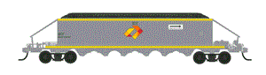 VAK 311 Southern Rail : VAK QR COAL HOPPER 4 CAR HOPPER SET with 12mm BOGIES.