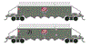 VGK308 Southern Rail : VGKM QR WHEAT HOPPER 4 CAR HOPPER SET with 16.5 mm BOGIES