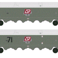 VGK308 Southern Rail : VGKM QR WHEAT HOPPER 4 CAR HOPPER SET with 16.5 mm BOGIES