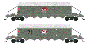 VGK308 Southern Rail : VGKM QR WHEAT HOPPER 4 CAR HOPPER SET with 16.5 mm BOGIES