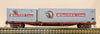 VOCX 783 B  CONTAINER WAGON with 20ft and 40ft Mitsui O.S.K. LINES CONTAINER load  HO - SEM Model