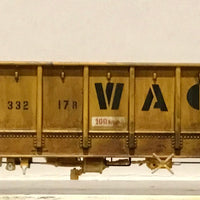 WOAX 33217R WAGR OPEN WAGON  WEATHERED with METAL WHEELS  & KD couplers, - 2ND HAND