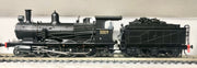 C30T - 3080 : "SATURATED" LOCOMOTIVE WITH BOGIE TENDER BLACK MODEL ; WOMBAT MODELS