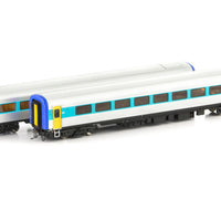 XPT-15  RAILCOUP - COUNTRYLINK XPT, BLUE-TEAL-SILVER - 2 Car ADD-ON-SET - XF2221 & XAM2178  Auscision Models