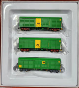 ALGX-08 - 3 ALGX Vans- AN Green & Gold. Wagon numbers:  ALGX 43K, ALGX 78R, ALGX 151Y. 40'2" LOUVRE VAN  - On Track Models