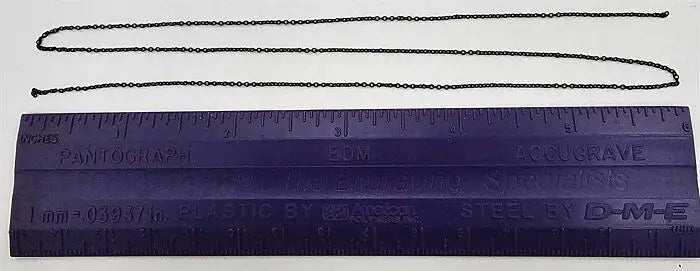 TICHY: #8335 Blackened Brass Chain -- 32 Links Per Inch, 18" 45.7cm Length