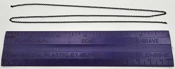 TICHY: #8336 Blackened Brass Chain -- 23 Links Per Inch, 18" 45.7cm Length