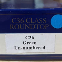 2nd Hand - Austrains - C36 class Roundtop Green Un-numbered - DC Model