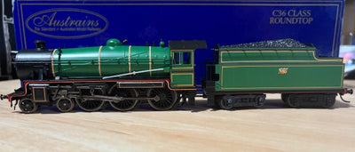 2nd Hand - Austrains - C36 class Roundtop Green Un-numbered - DC Model