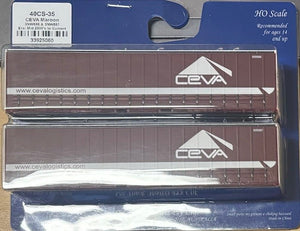 40CS-35 On Track Models - CEVA Maroon Era:Mid 2000's to Current- Container no 3NW886 & 3NW887