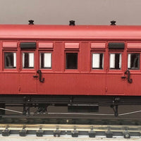 PRE ORDER - CX05- 1632 - Elliptical Roof, Indian Red, with Single Line, Dark Grey Elliptical Roof no door ventilators - Casula Hobbies Model Railways