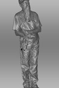 Andlan Models D19 -UNPAINTED AIM-D19-087 HO Scale Driver (driver leaning right with rag)