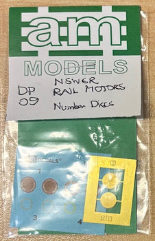 DP09 AM Models Decal: NSWGR Rail Motors Number Discs