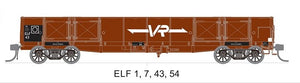 ELX 001 - ELF Open Wagon 4 pack - Wagon numbers, 1,7,43,54