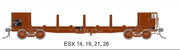 ELX 009 - ESX Bulkhead Wagon 4 pack - Wagon numbers, 14,19,21,26