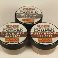 Grit & Grime Weathering Powder Set -- 1 Each: Grimy Black, Dark Earth, Rusty Brown