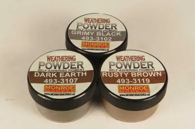 Grit & Grime Weathering Powder Set -- 1 Each: Grimy Black, Dark Earth, Rusty Brown
