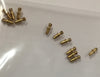 Handrail Knobs size 1.6 mm long with 1mm Ball with 0.5mm Hole (12) use a 0.45mm wire.  MARKITS-Ozzy Brass