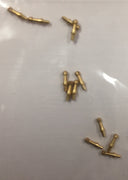 Handrail Knobs size 3mm Tapered long with 1mm Ball with 0.5 Hole, (12) use a 0.45mm wire MARKITS-Ozzy Brass  M4HRKL3. **