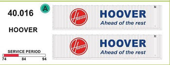 SDS Models 40' ft Hoover Jumbo Containers: Twin Packs  (40.016)