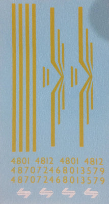 48 Class CHSK10 - 48 class LOCOMOTIVE YELLOW LININGS FOR INDIAN RED BODY, Ozzy Decals