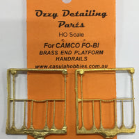 Handrails Ends #100A for CAMCO FO & BI Passenger Car (Without Buffer Beam)  #100A Ozzy Brass