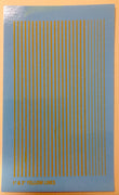 PASSENGER CAR DECAL CHSK36 Pin Strips in YELLOW ; 1" inch/.5 mm & 2" inch/ 1 mm HO Belt Rail Yellow Lining for PASSENGER CAR: Ozzy Decals