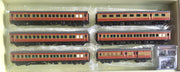 RUB SET NPS- 21 : RUB Venetian Red & Russet set 140 -6 cars 1949- Mid - 1950’s HO. Auscision models